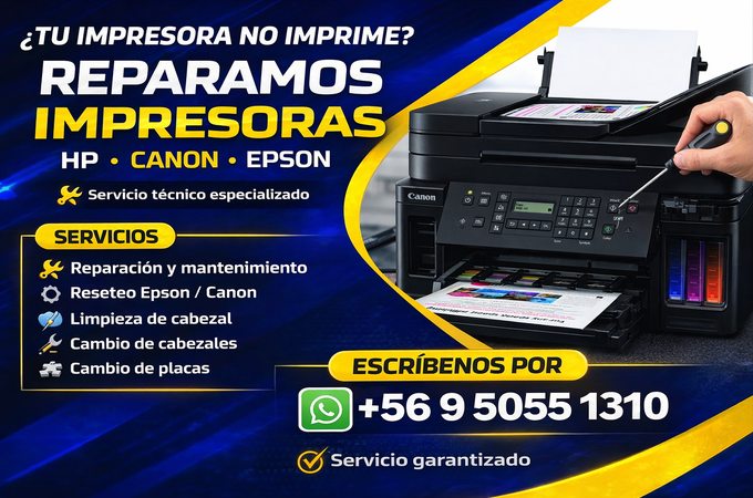 Reparación y mantenimiento de impresoras